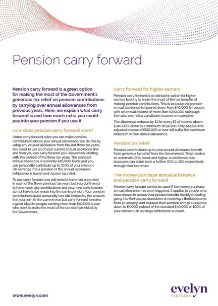 Guide Pension Carry Forward Thumbnail